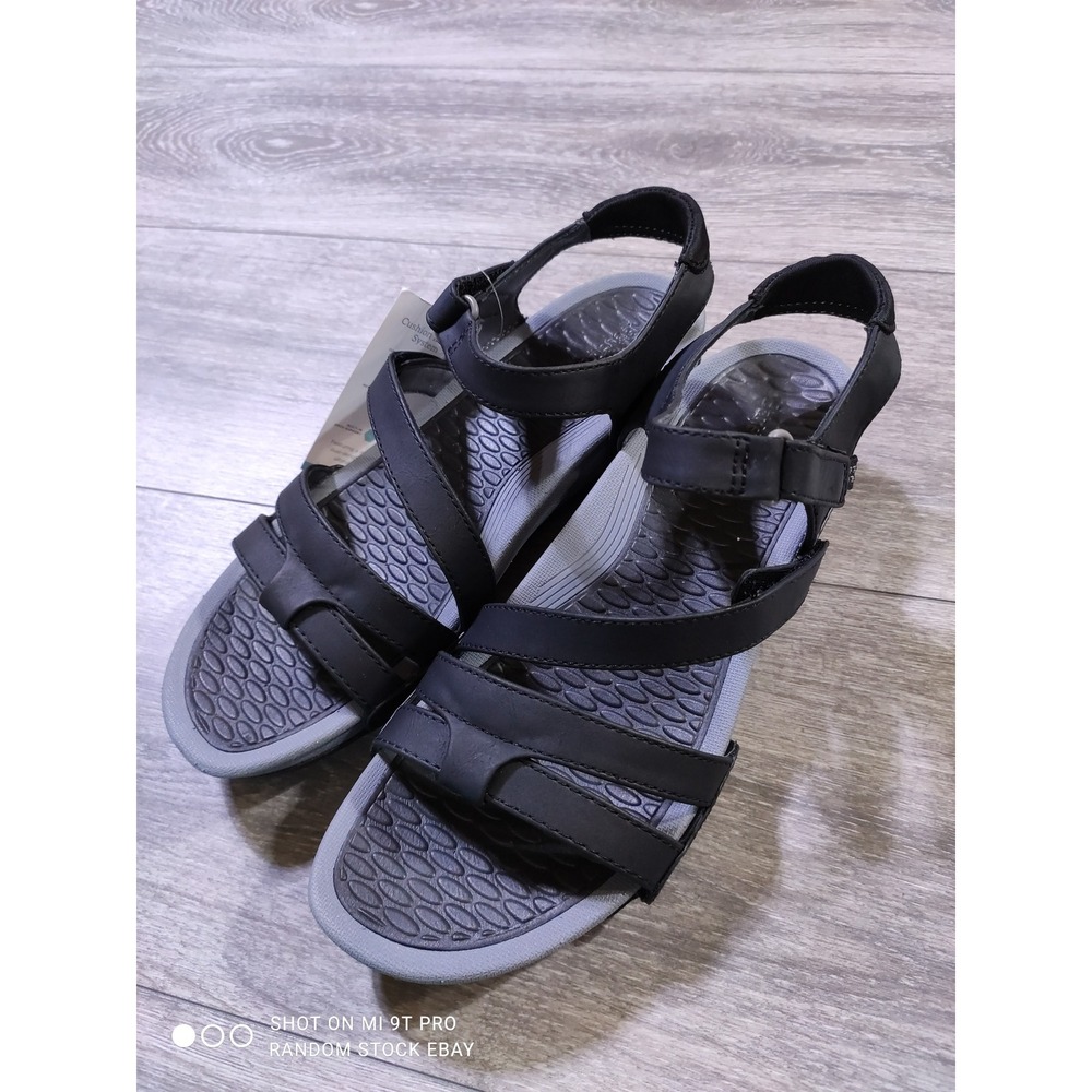 Baretraps Dannea Black Strappy Comfort Sandals Womens 9.5 M